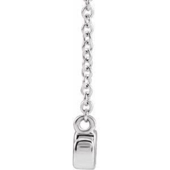 Kazi Luxury 14K White Gold Petite Mom Script 18 Necklace